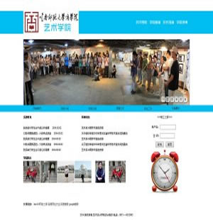 535 云南师范大学商学院艺术学院网站 6页 表格 视频 表单 gif